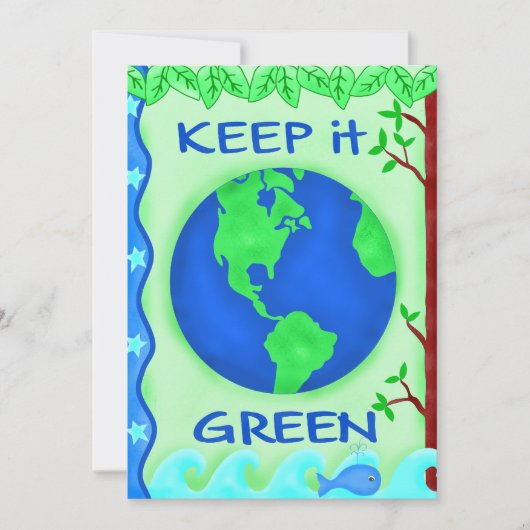 Bewaar de groene ruimte Kunst Kaart (Voorkant)