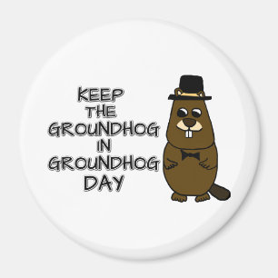 Bewaar de grondhog in Groundhog Day Magneet