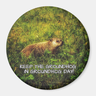Bewaar de grondhog in Groundhog Day magnet Magneet