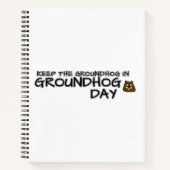 Bewaar de grondhog in Groundhog Day Notitieboek (Voorkant)