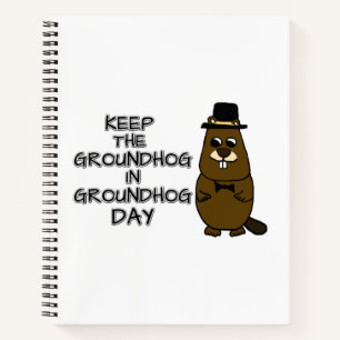 Bewaar de grondhog in Groundhog Day Notitieboek
