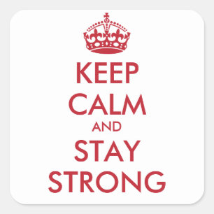 BEWAAR DE KALK EN BLIJF STERK - gepersonaliseerde  Vierkante Sticker