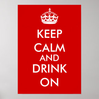 BEWAAR DE KALK EN DE DRINK AAN POSTER