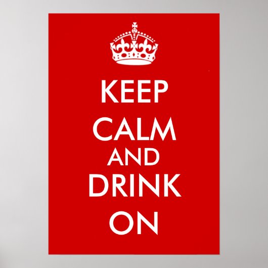 BEWAAR DE KALK EN DE DRINK AAN POSTER (Voorkant)