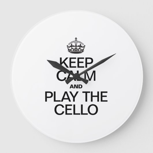 BEWAAR DE KALK EN SPEL DE CELLO GROTE KLOK (Voorkant)