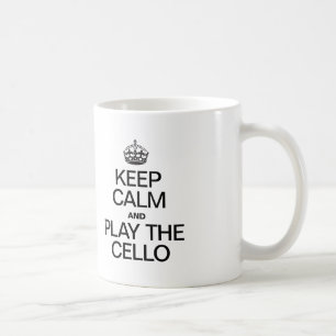 BEWAAR DE KALK EN SPEL DE CELLO KOFFIEMOK