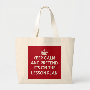 BEWAAR DE KALK EN VOER HET OP HET PLAN VAN DE LESS GROTE TOTE BAG
