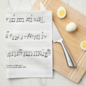 Bewaar de keukenhanddoek voor het beloofde blad Mu (Quarter Fold)