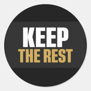 Bewaar de rest ronde sticker