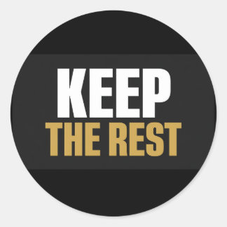 Bewaar de rest ronde sticker
