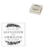 Bewaar de trouwdatum van het echtpaar 	rubberstempel (Gestempeld)