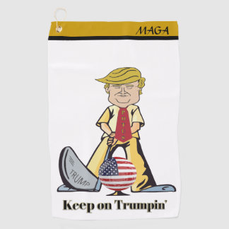 Bewaar de Trumpin. Golfhanddoek