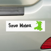 Bewaar de Wales. Bumpersticker (Op auto)