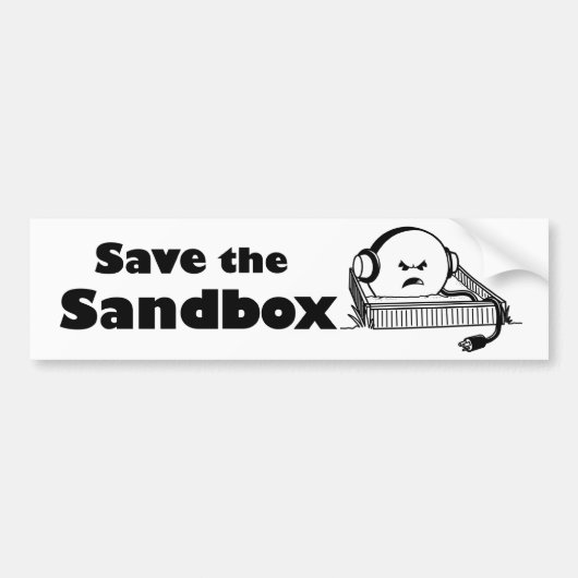 Bewaar de Zandbak Sticker (Voorkant)