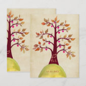 Bewaar deze datum Herfst Trouwdag Boom Uitnodiging (Voorkant / Achterkant)