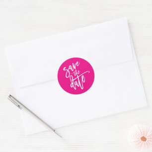 BEWAAR DEZE DATUM moderne kalligrafie schrift heet Ronde Sticker