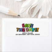 BEWAAR DEZE DATUM Pret Retro Strip Pop Art Etiket (Insitu)