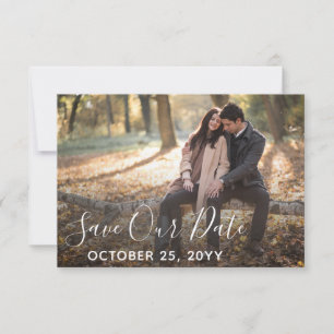Bewaar deze datum Rustic Houten Huwelijk Eigen Fot Save The Date