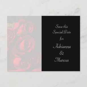 "Bewaar deze speciale datum" - Red Rose Bouquet Briefkaart