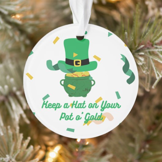 Bewaar een Pet op uw pot met goud op een Ornament (Boom)