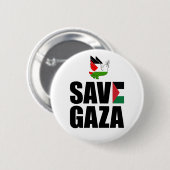 BEWAAR GAZA RONDE BUTTON 5,7 CM (Voorkant /achterkant)