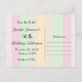Bewaar het 50e verjaardagsfeest Briefkaart (Achterkant)