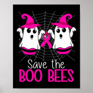 Bewaar het Boo-bijenborstkankerwaarschuwingsbrein Poster