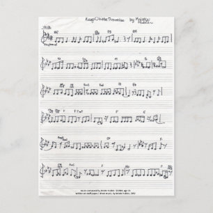 Bewaar het briefkaart van het beloofde blad Muziek
