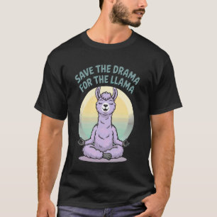 Bewaar het drama voor de Llama grappige Yoga medit T-shirt