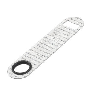 Bewaar het handgeschreven blad Muziekopener Speed Flessenopener