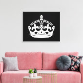 BEWAAR HET KROEIENPictogram OP Zwart KEEP dit Canvas Afdruk (Insitu (Woonkamer))