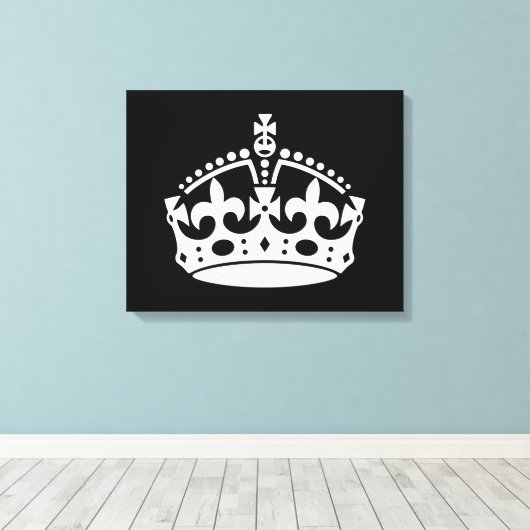 BEWAAR HET KROEIENPictogram OP Zwart KEEP dit Canvas Afdruk (Insitu (Houten vloer))