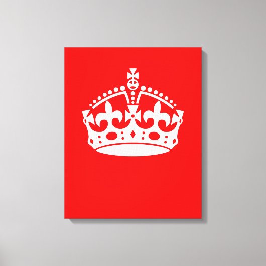 BEWAAR HET KROEPJE OP Rood dit aanpast Canvas Afdruk (Voorkant)