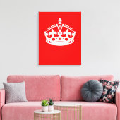 BEWAAR HET KROEPJE OP Rood dit aanpast Canvas Afdruk (Insitu (Woonkamer))