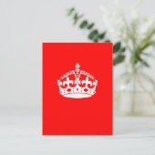 BEWAAR HET KROOMSNAFsymbool VAN DE KALK op Rood va Briefkaart (Staand voorkant)