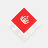 BEWAAR HET KROOMSNAFsymbool VAN DE KALK op Rood va Servetten (Hoek)