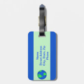 Bewaar het milieu op milieuvriendelijke wijze bagagelabel (Achterkant verticaal)