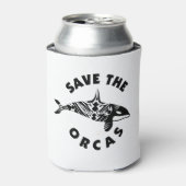 Bewaar het Orcas-ontwerp Blikjeskoeler (Blikje Voorkant)