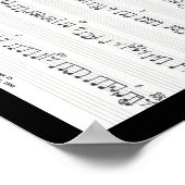 Bewaar het poster van het beloofde blad Muziek (Hoek)