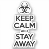 BEWAAR KALK EN BLIJF WEG STICKER (Voorkant)