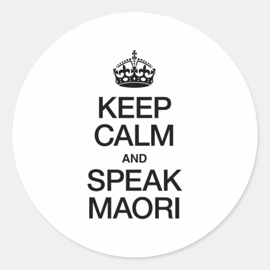 BEWAAR KALK EN SPREK MAORI RONDE STICKER (Voorkant)