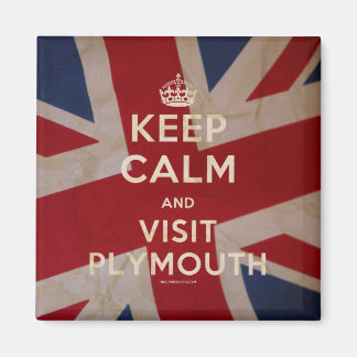 'Bewaar kalm en bezoek Plymouth' Magnet Magneet