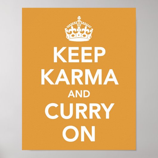 Bewaar Karma en curry in druk Poster (Voorkant)