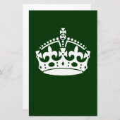 BEWAAR KROOM OP Groen BEWAREN pas dit aan Briefpapier (Voorkant / Achterkant)