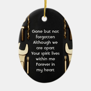 Bewaar Memorial Photo Prayer Tools Mechanic Keramisch Ornament