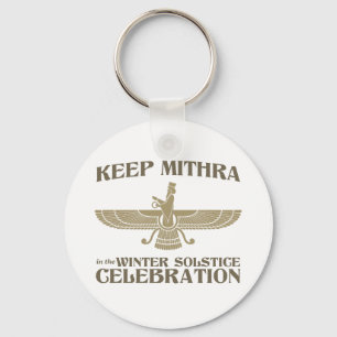 Bewaar Mithra in de winterpleisterfeestdag Sleutelhanger