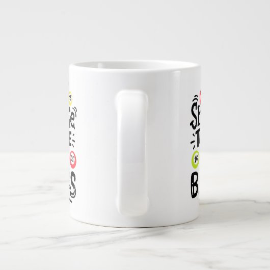 Bewaar of ontwerp je eigen — Jumbo-Mok Extra Grote Beker (Achterkant)