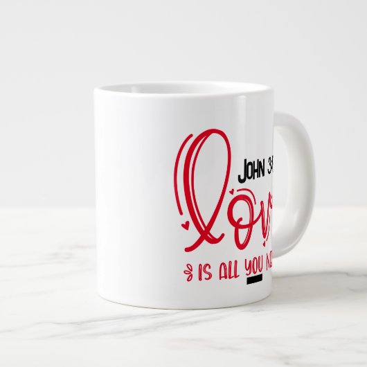 Bewaar of ontwerp je eigen — Jumbo-Mok Extra Grote Beker (Voorkant rechts)