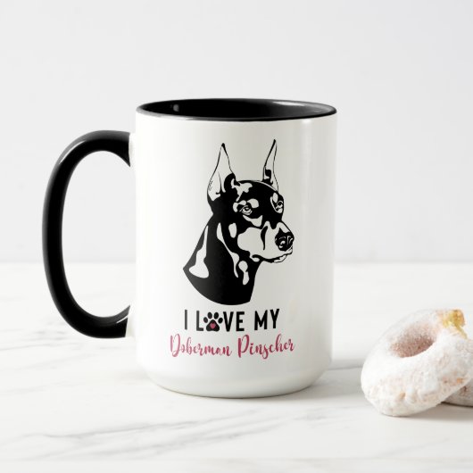 Bewaar of ontwerp uw eigen:-) mok (Met donut)