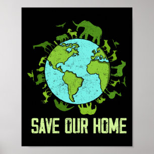 Bewaar onze aarde voor het behoud van het wild poster
